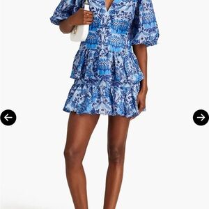 Sandro Tiered Printed Mini Dress